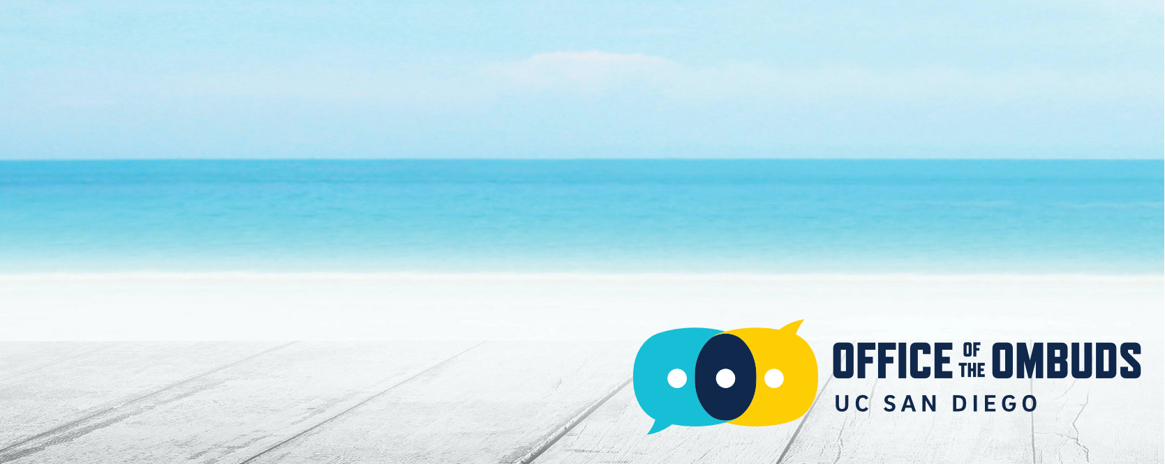 Background image of peaceful ocean with anchor logo 